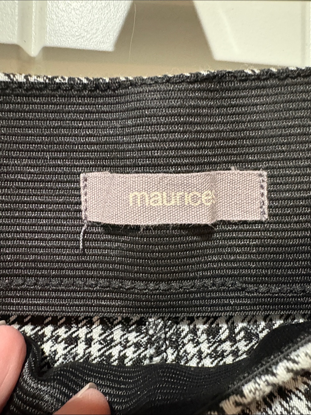 Women’s Grey Patterned Dress Pants - Picture 2 of 5